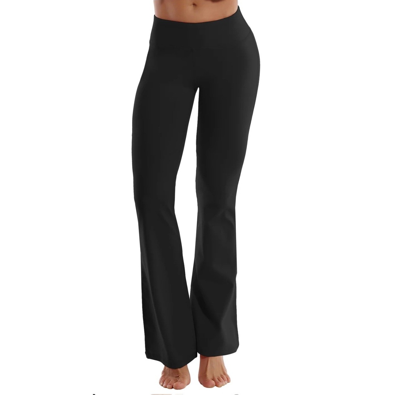 Bubblelime Flare Yoga Pants Black High Waist Back Pockets Size S Nwt